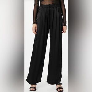 Bardot Wide leg Pleat-Front Pants 'LENA' in Black Size 4 NWT